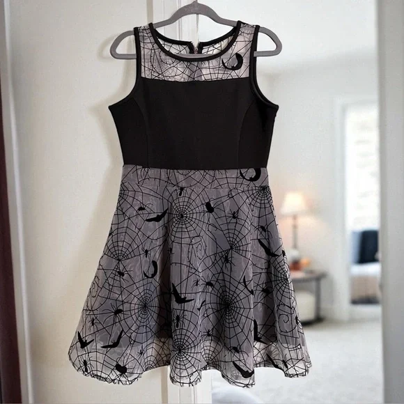 Fit & Flare Goth Dress. Spirit. Cosplay. Gothic. Halloween Costume Party. Size L - Picture 1 of 10